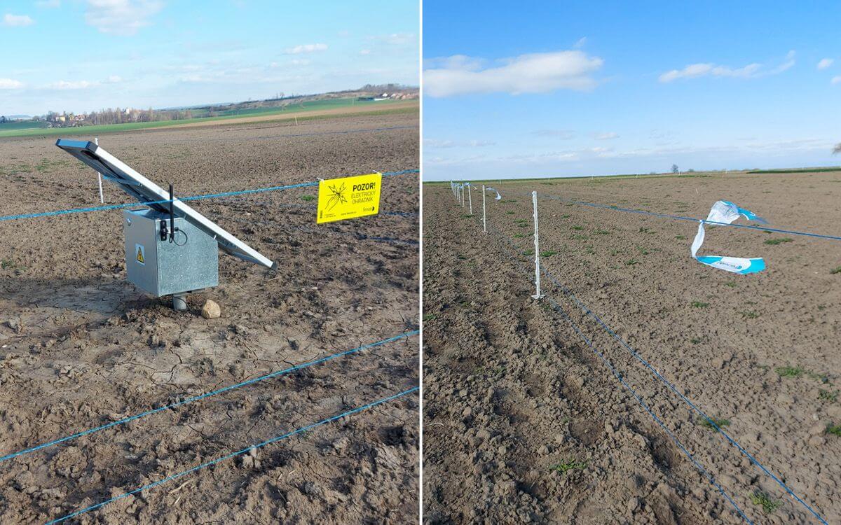 Stavba elektrického ohradníku pro výstavu Naše pole