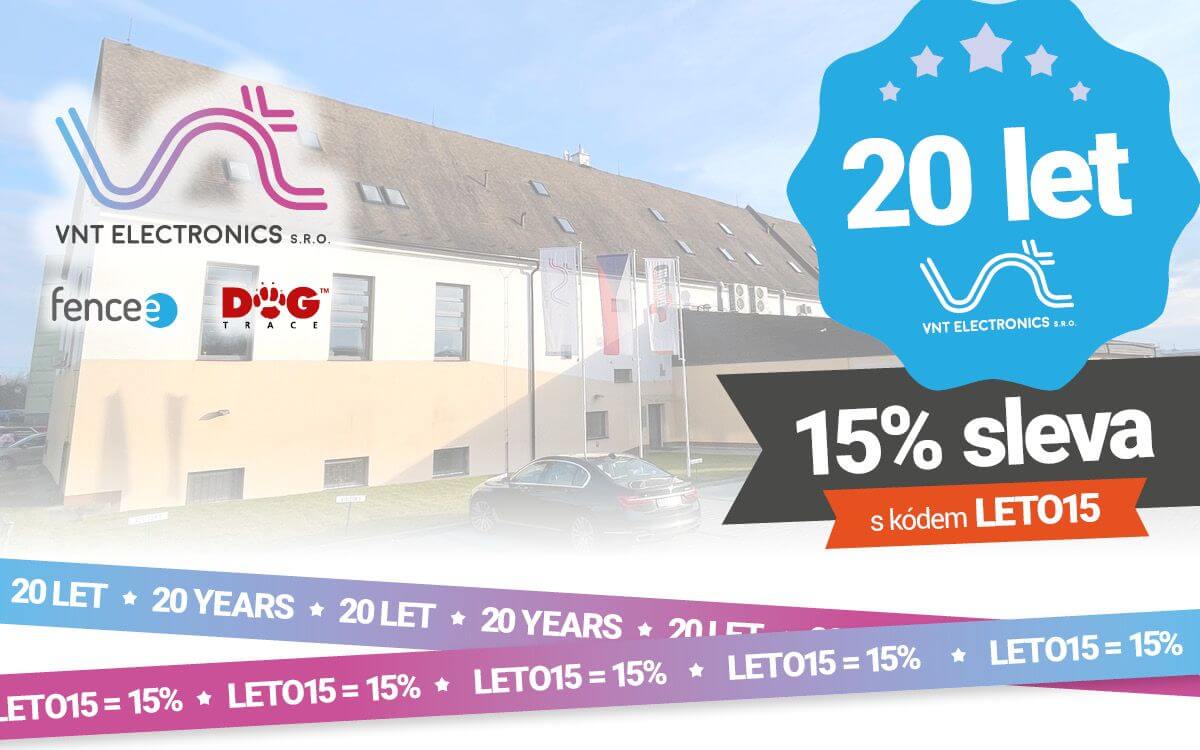 20 let firmy VNT electronics: Sleva 15 % na vše