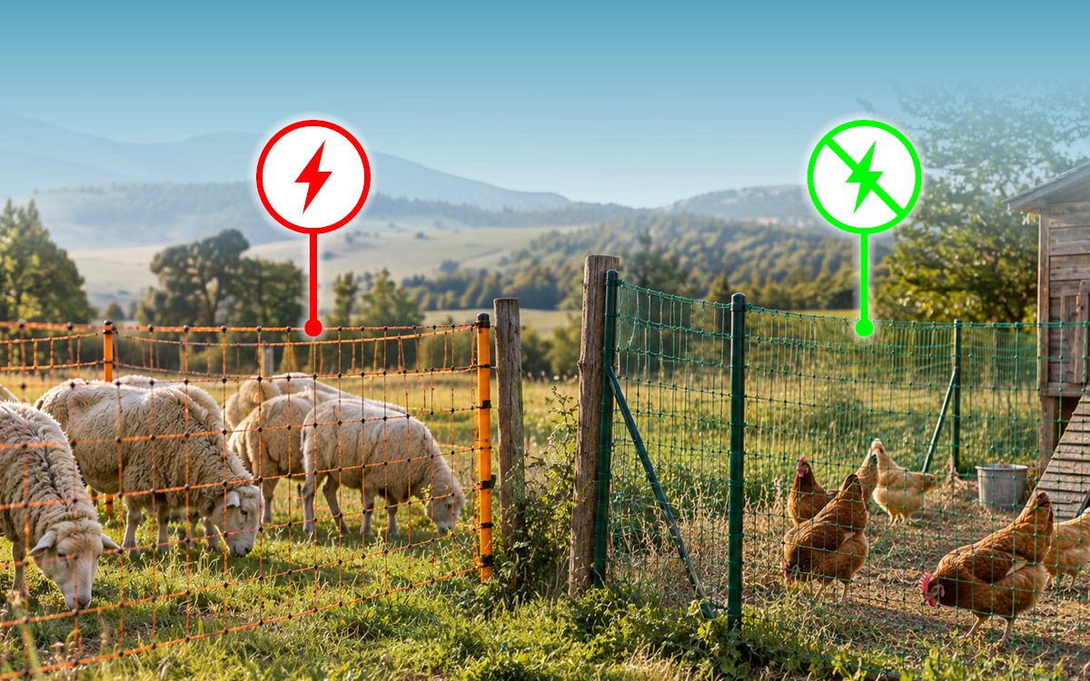 Vodivá, nebo nevodivá ohradníková síť? Jak vybrat tu správnou pro vaše zvířata