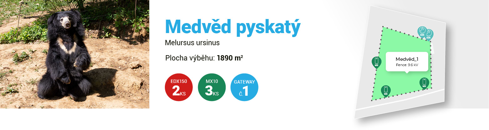 Moderní chytrá farma fencee pro vzdálené monitorování a ovládání elektrických ohradníků s medvědy v zoo Zlín