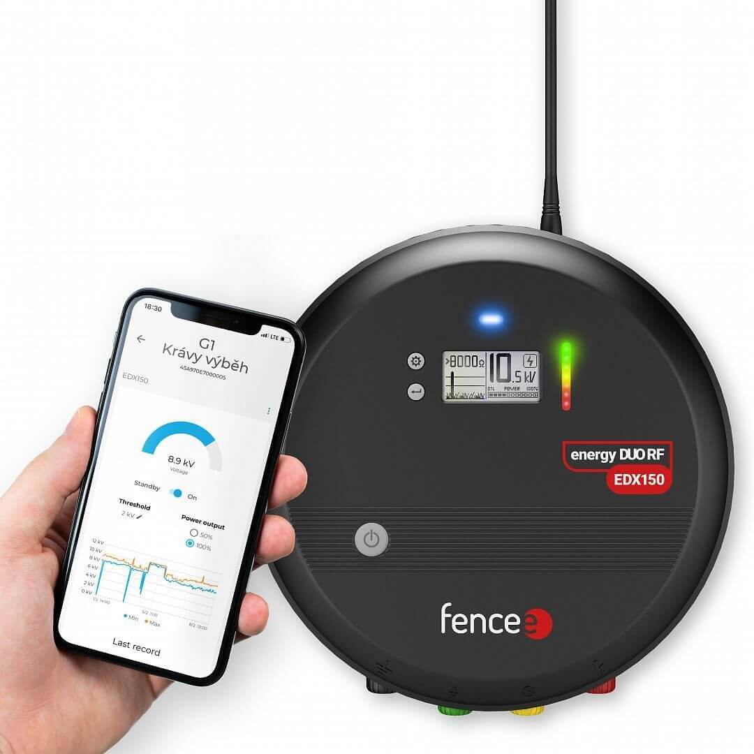 Set elektrického ohradníku Chytrá Farma - RF zdroj 15 J - WiFi Gateway - Monitor MX10 ZDARMA