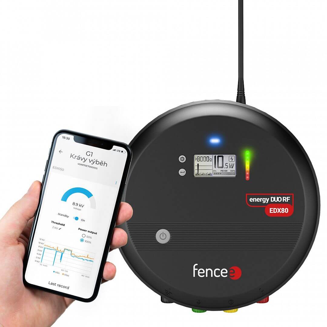 Set elektrického ohradníku Chytrá Farma - RF zdroj 8 J - WiFi Gateway - Monitor MX10 ZDARMA