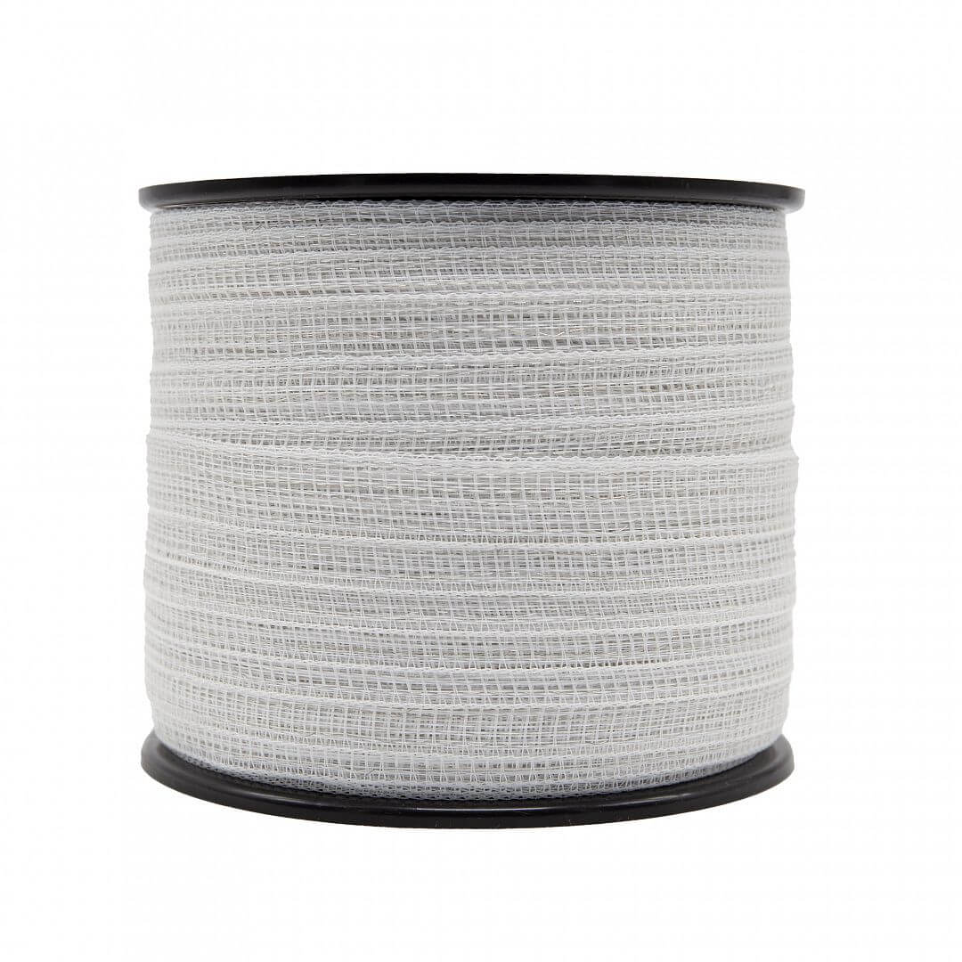 Páska pro elektrický ohradník, šířka 20 mm, bílá, délka 200 m, 0,45 Ω/m