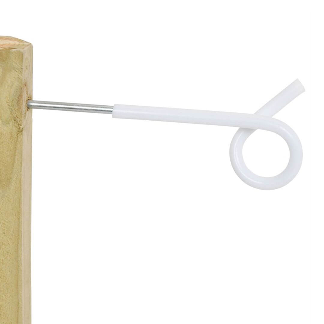 Izolátor s vrutem pro předsazenou elektrickou ohradu, délka 25 cm, očko ø 7 mm - 5 ks