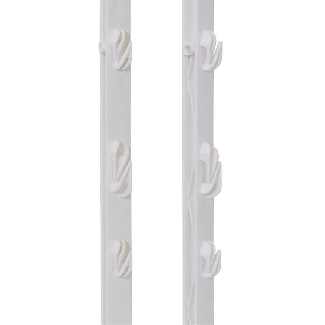 Plastový sloupek pro elektrický ohradník, délka 125 cm, 9 oček, bílá