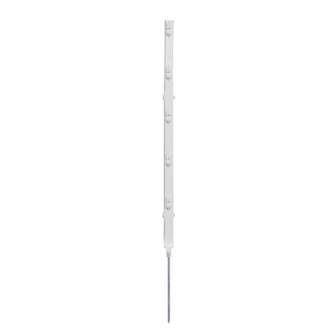 Plastový sloupek pro elektrický ohradník, délka 70 cm, 5 oček, bílá