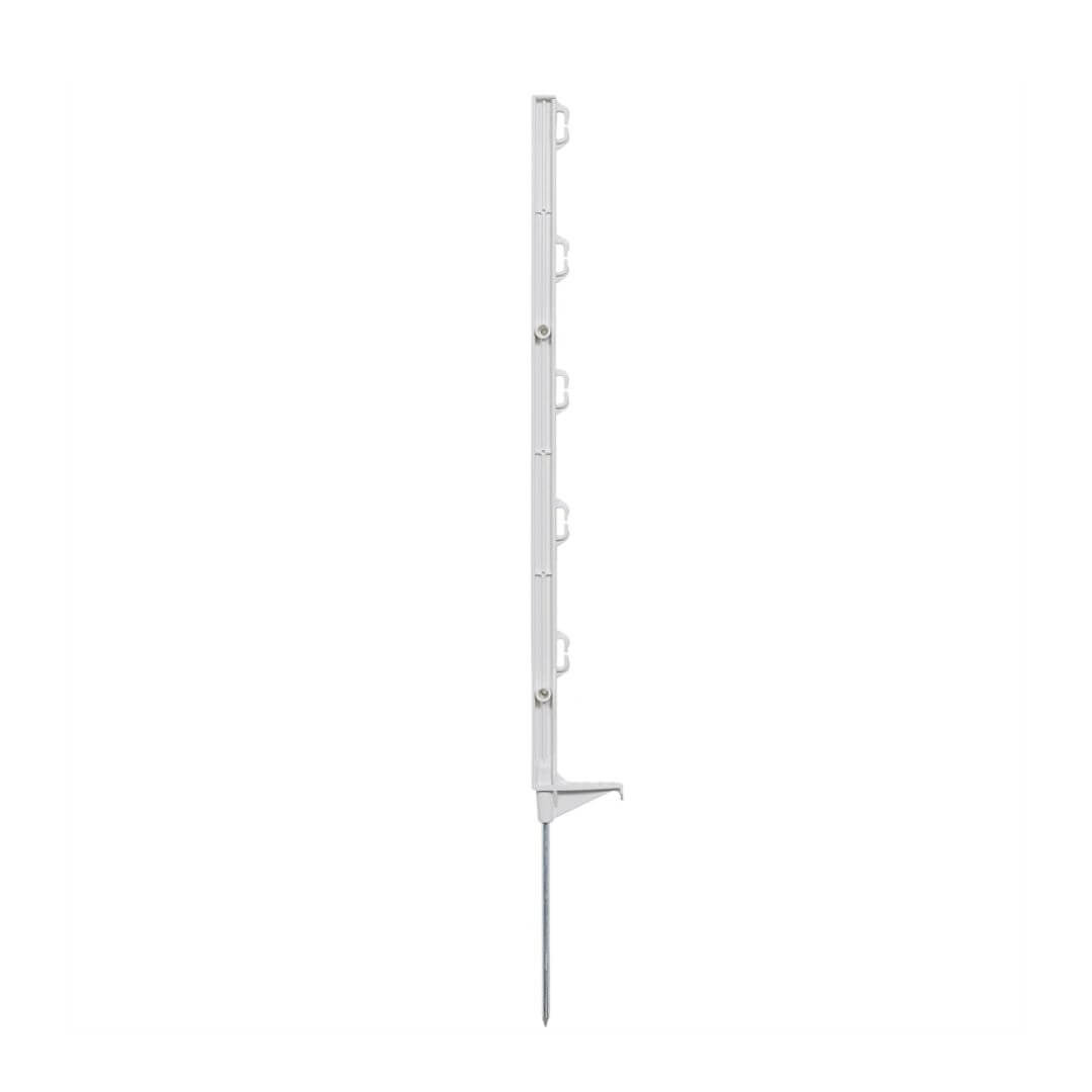 Plastový sloupek pro elektrický ohradník, délka 70 cm, 5 oček, bílá