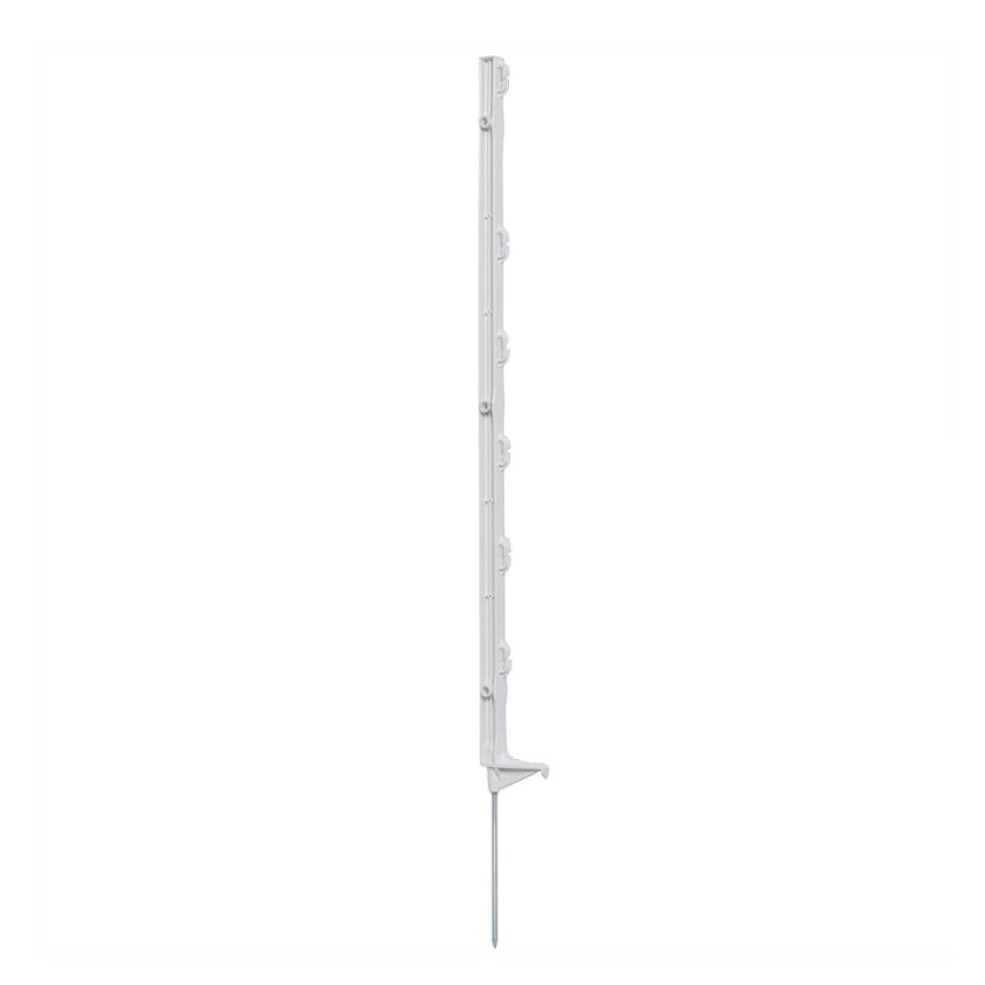 Plastový sloupek pro elektrický ohradník, délka 86 cm, 6 oček, bílá