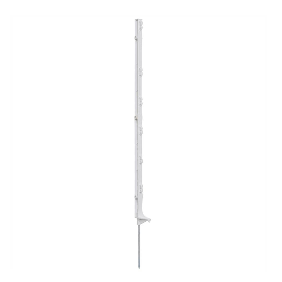 Plastový sloupek pro elektrický ohradník, délka 86 cm, 6 oček, bílá