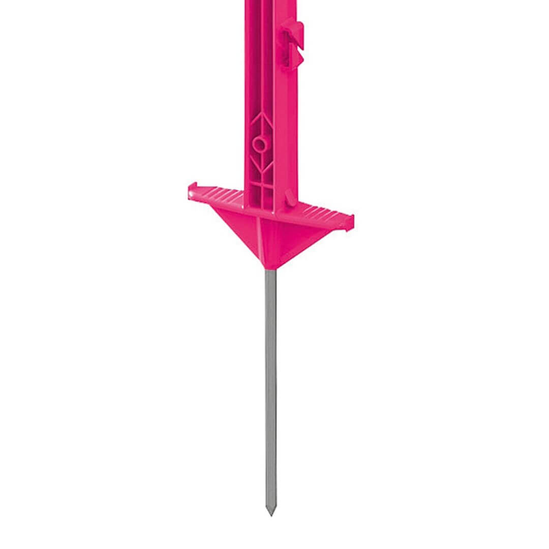 Plastový sloupek pro elektrický ohradník, délka 156 cm, 11 oček, růžový