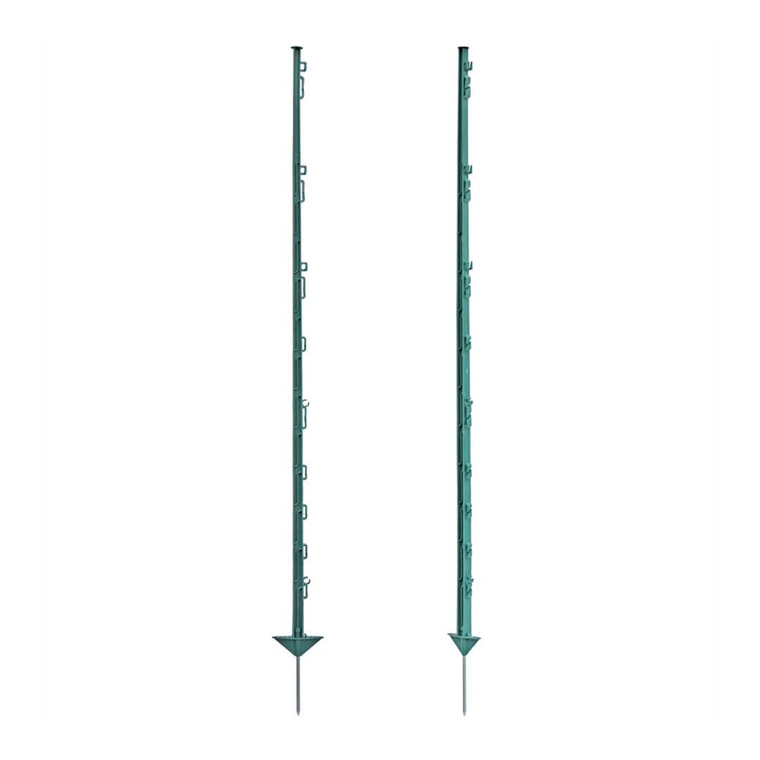 Plastový sloupek pro elektrický ohradník, délka 150 cm, 14 oček, zelený