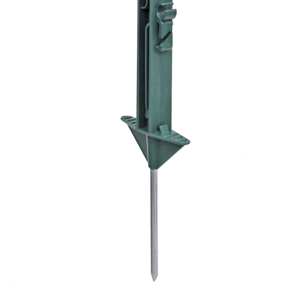 Plastový sloupek pro elektrický ohradník, délka 150 cm, 14 oček, zelený