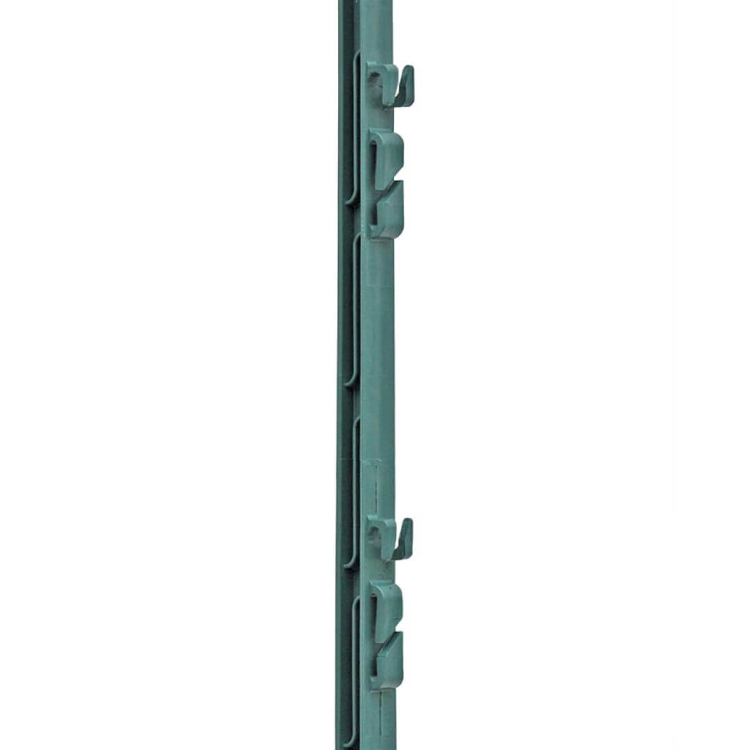 Plastový sloupek pro elektrický ohradník, délka 150 cm, 14 oček, zelený