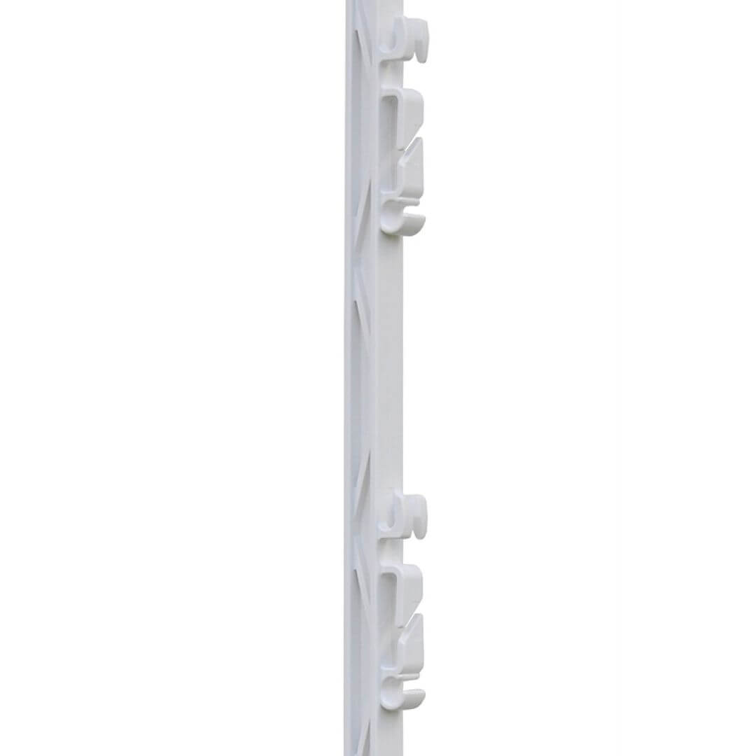 Plastový sloupek pro elektrický ohradník, délka 115 cm, 10 oček, bílá