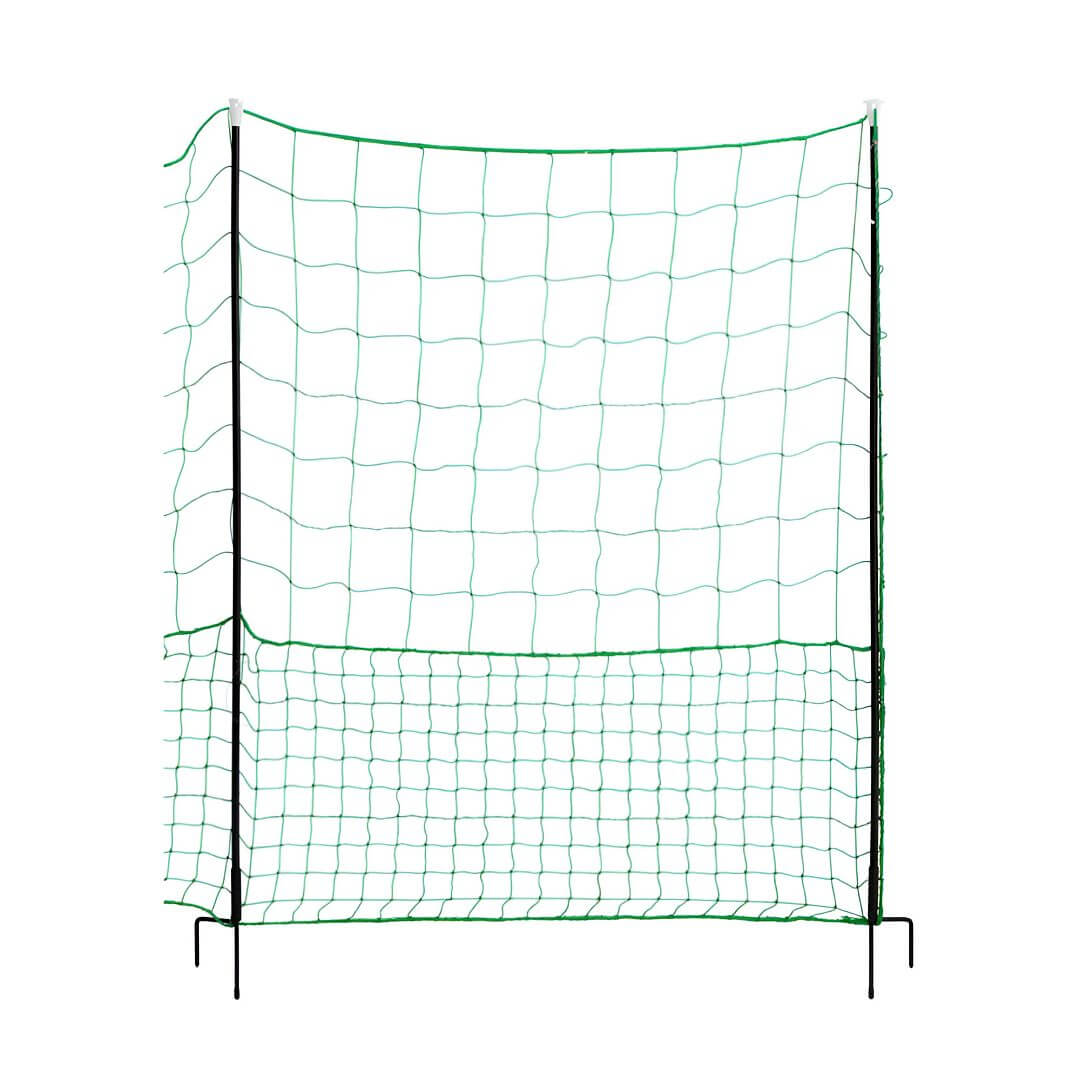 Nevodivá zelená ohradníková síť s brankou pro drůbež, délka 24 m, výška 112 cm