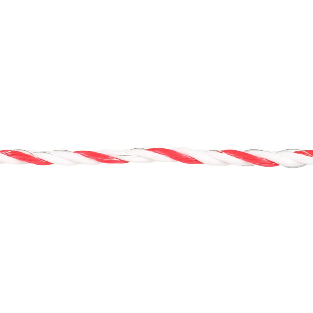 Lano pro elektrický ohradník, průměr 4 mm, bílo-červené, délka 400 m