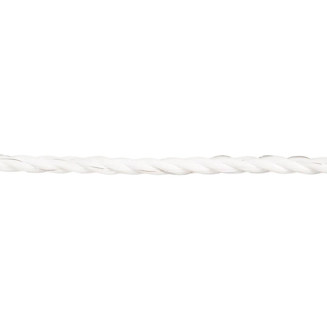 Lano pro elektrický ohradník, průměr 6 mm, bílé, délka 200 m