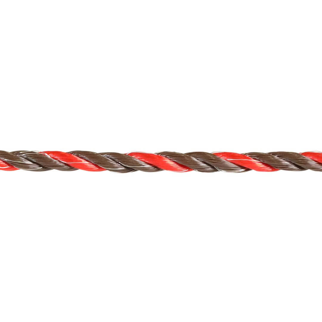 Lano pro elektrický ohradník, průměr 6,5 mm, hnědo-oranžové, 200 m