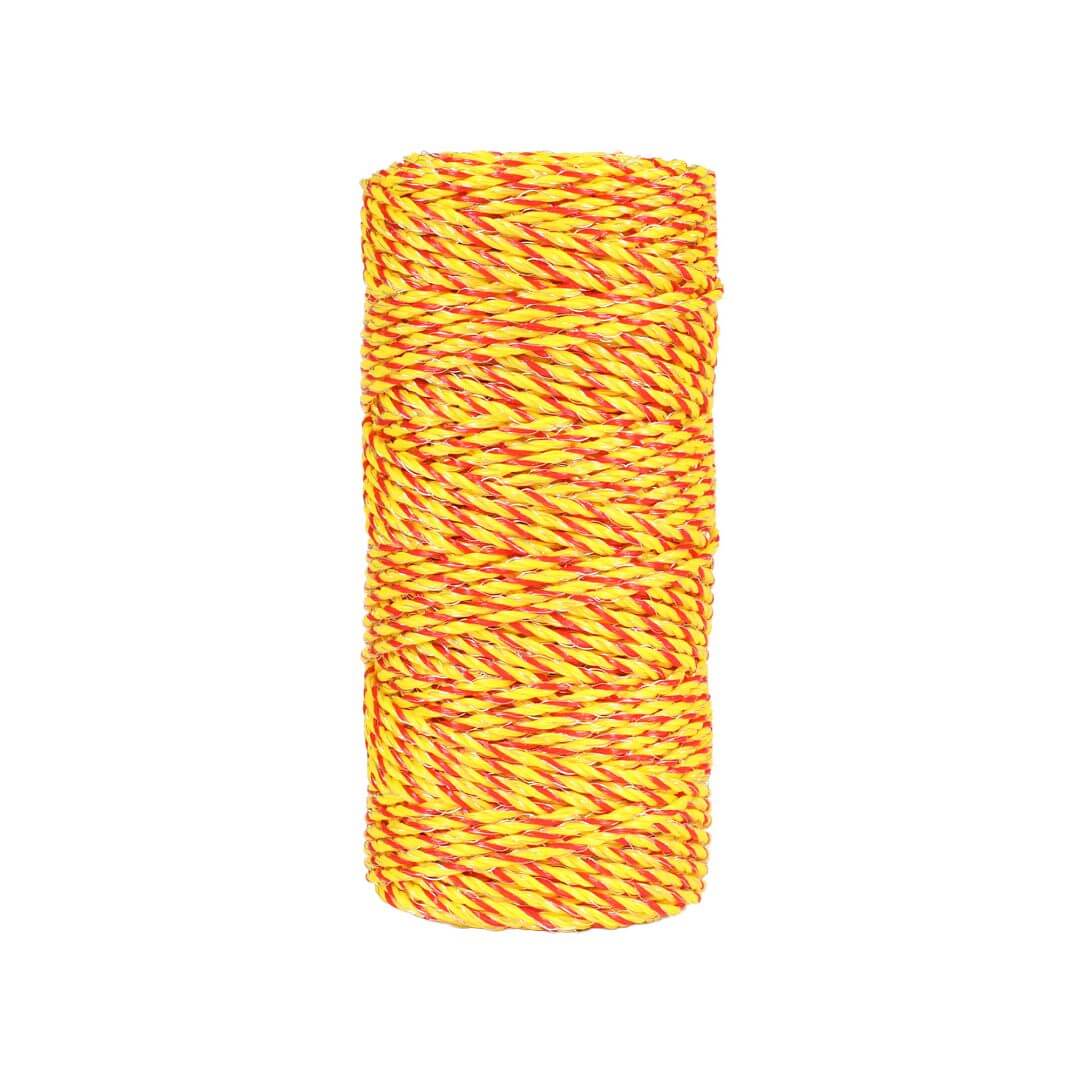 Lanko pro elektrický ohradník, průměr 2,5 mm, žluto-oranž, 100 m