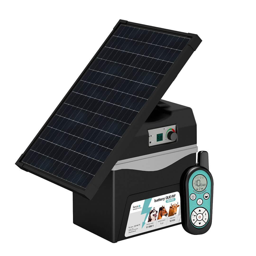 Bateriový přenosný RF zdroj pro elektrický ohradník fencee battery DUO RF BDX10 s ovladačem