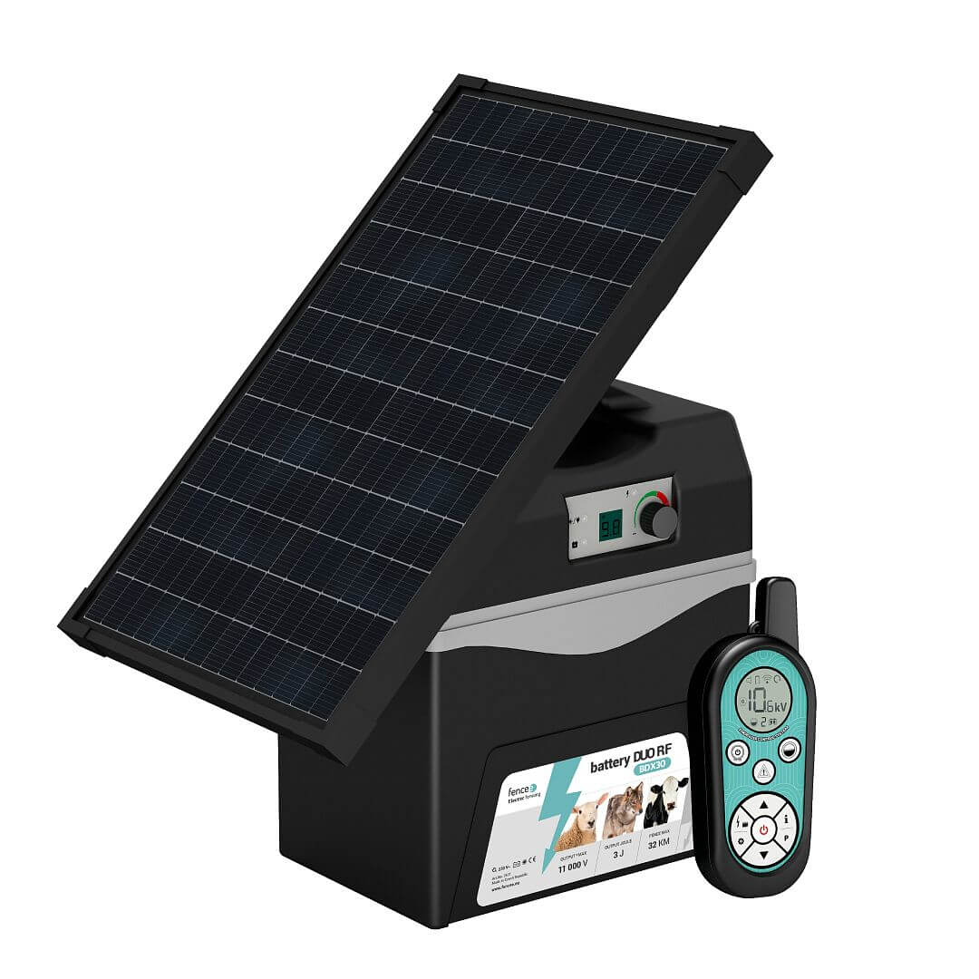 Bateriový přenosný RF zdroj pro elektrický ohradník fencee battery DUO RF BDX30 s ovladačem