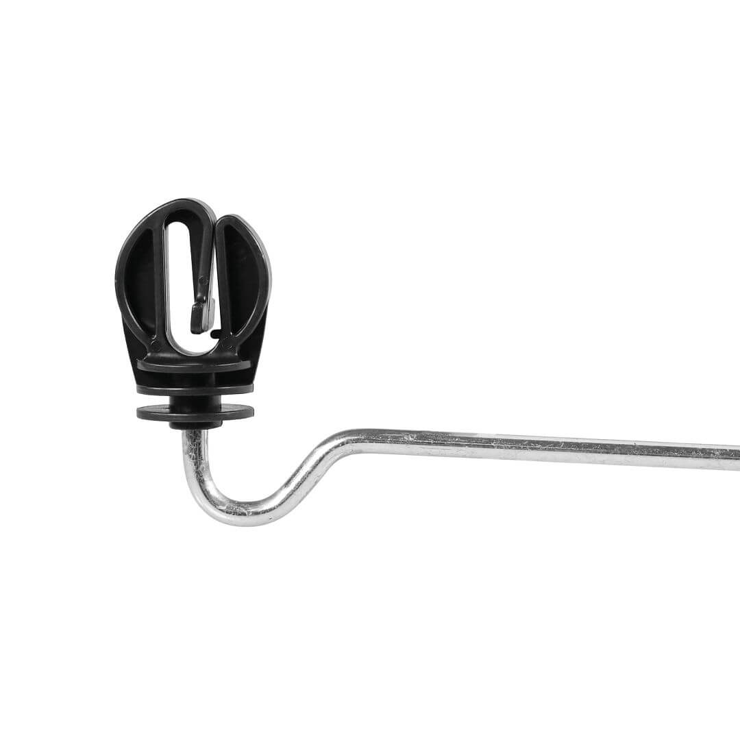 Izolátor se zahnutou podpěrou 22 cm pro elektrický ohradník - 10 ks