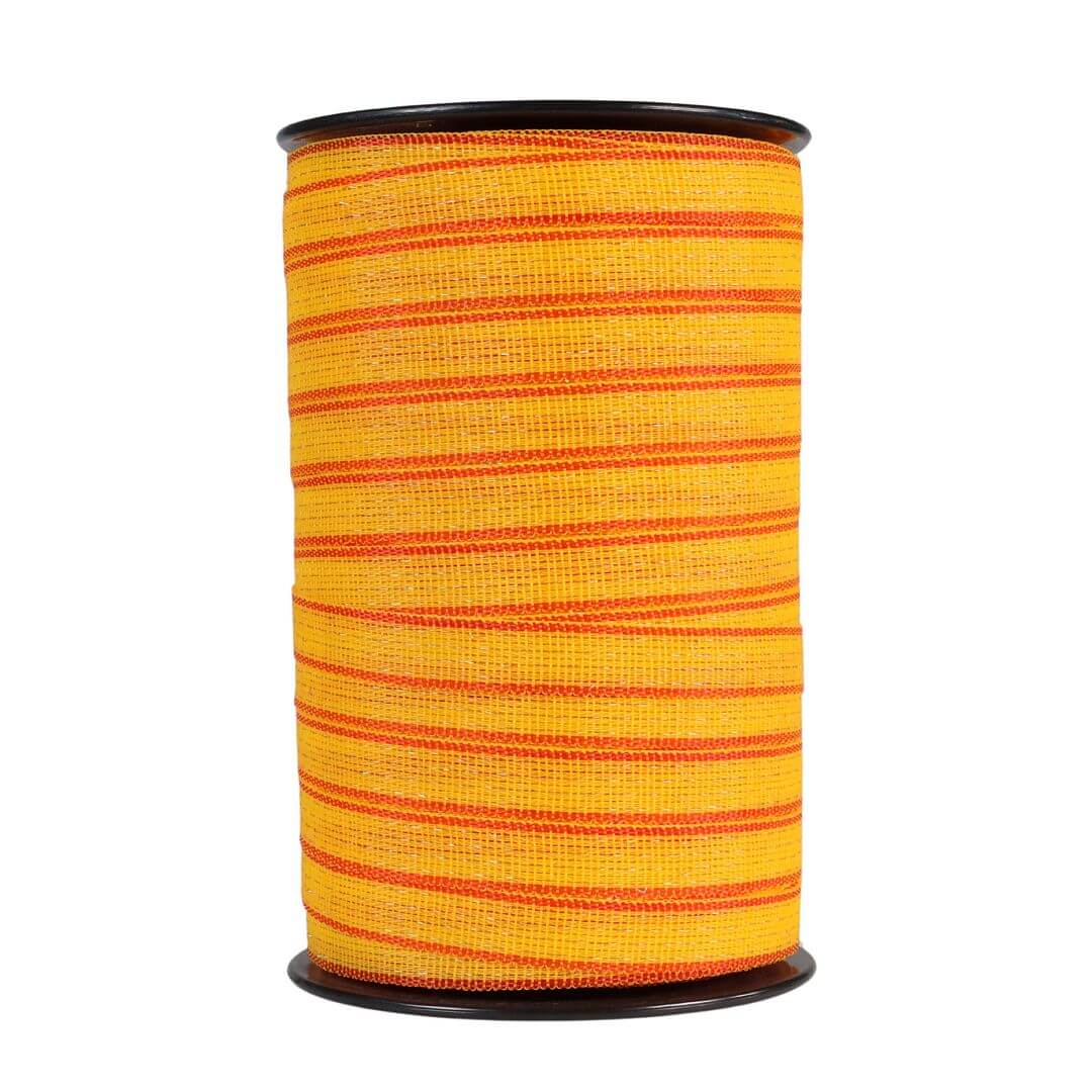 Páska pro elektrický ohradník, šířka 20 mm, žluto-oranžová, délka 200 m