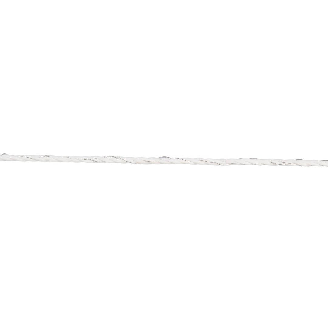 Lanko pro elektrický ohradník, průměr 2,5 mm, bílé, délka 250 m