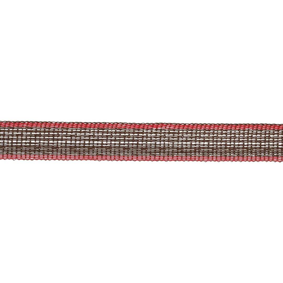Páska pro elektrický ohradník, šířka 20 mm, hnědo-červená, délka 200 m