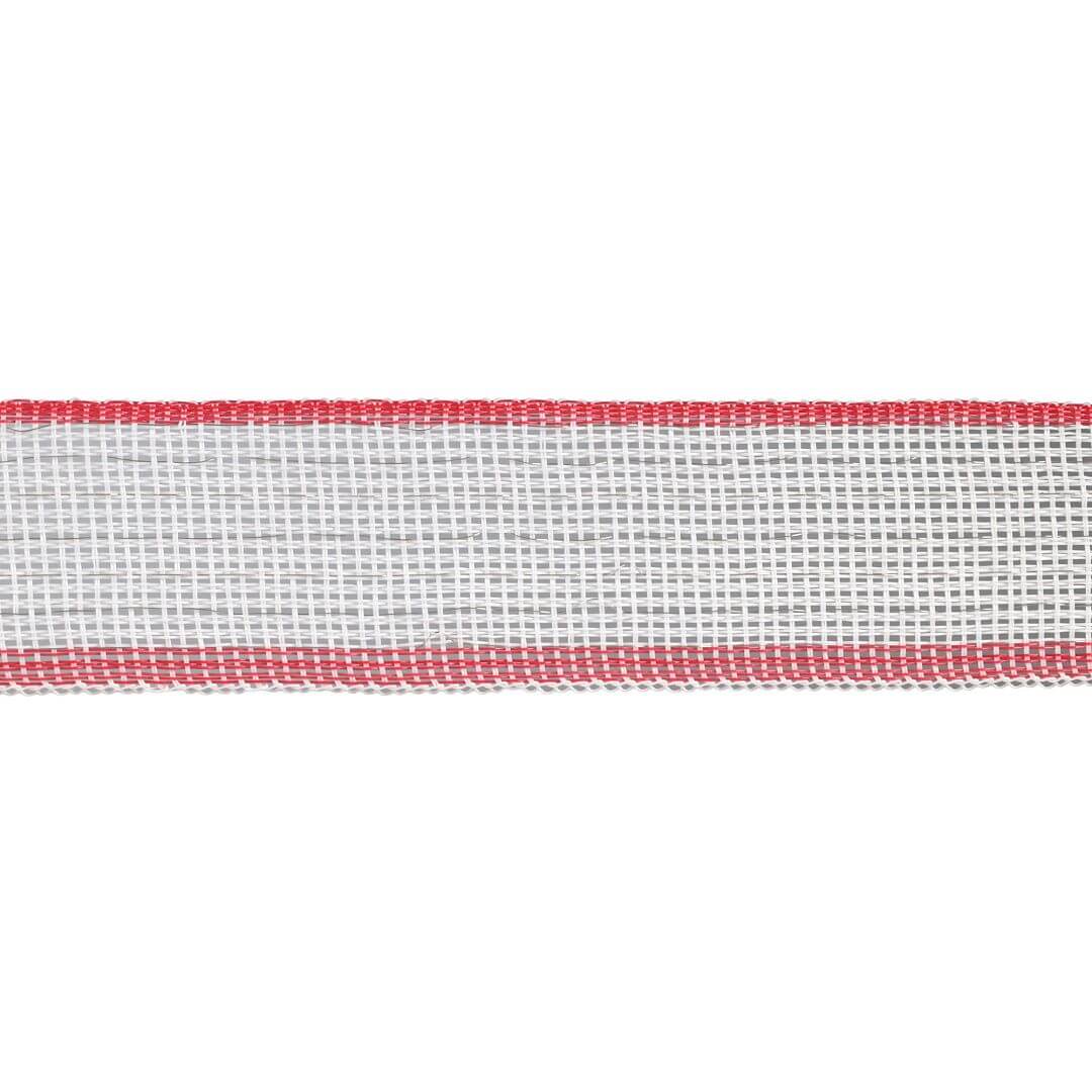 Páska pro elektrický ohradník, šířka 40 mm, bílo-červená, 200 m, 0,2 Ω/m