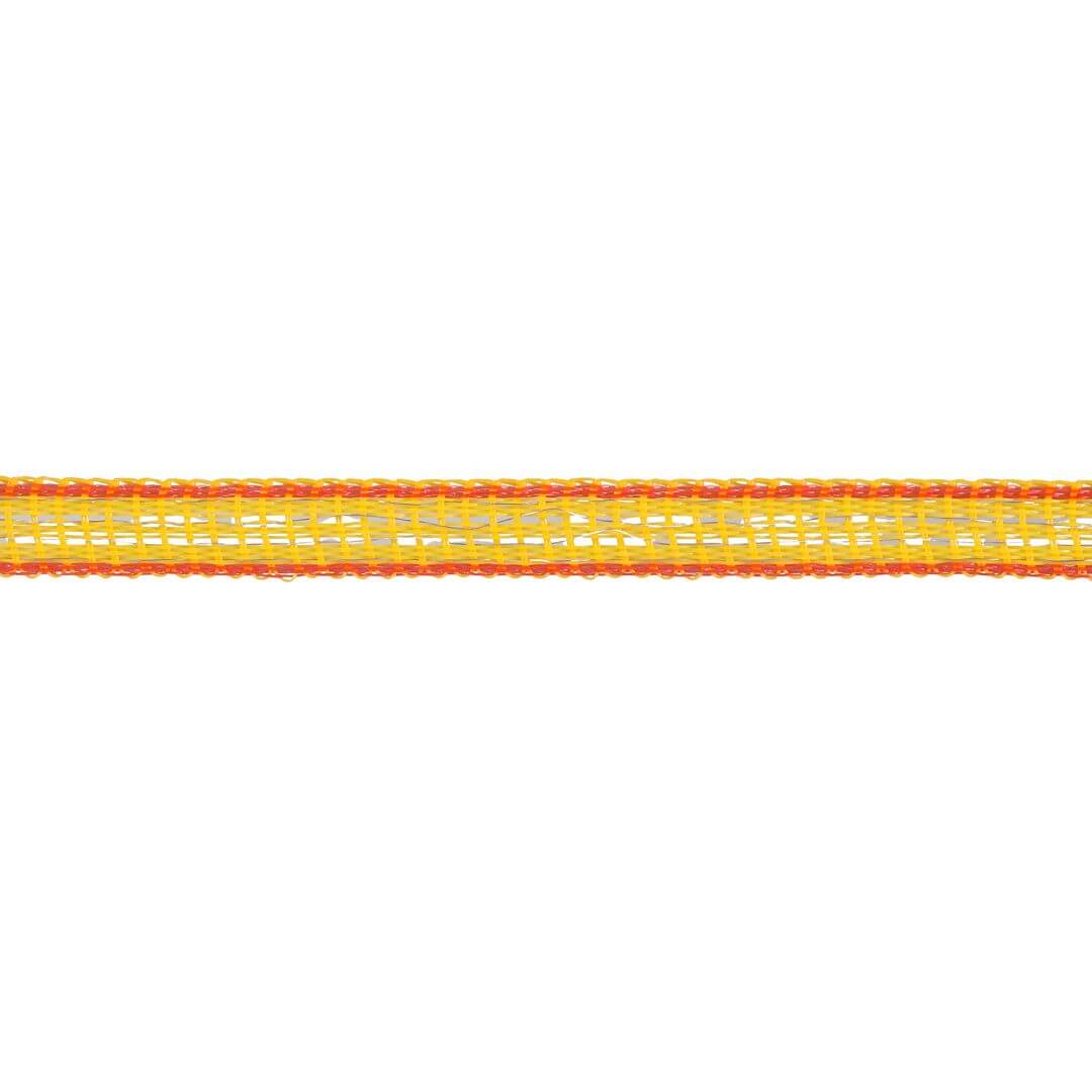 Páska pro elektrický ohradník, šířka 10 mm, žluto-oranžová, délka 250 m