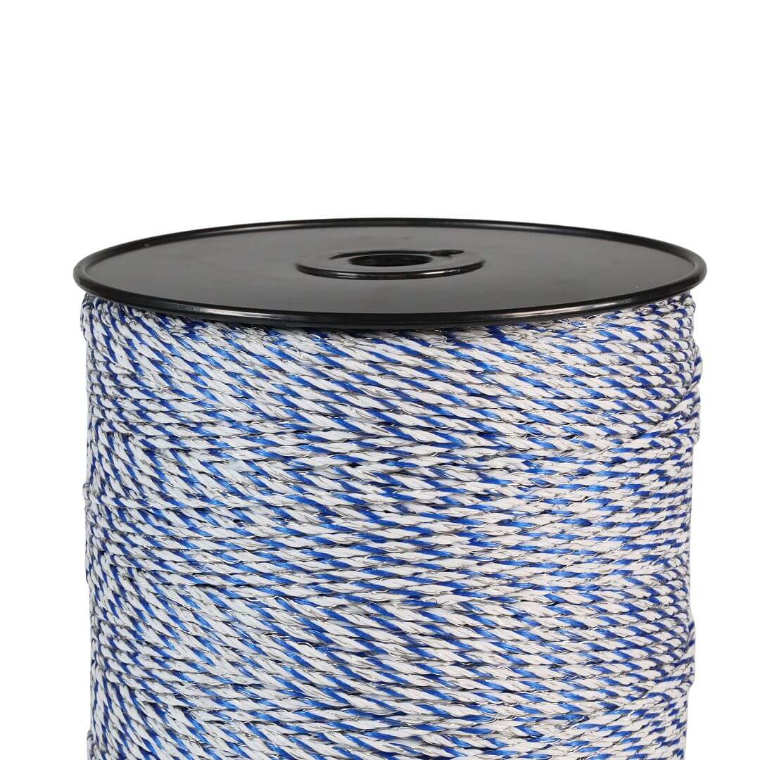 Lanko pro elektrický ohradník, průměr 2,5 mm, bílo-modré, 800 m