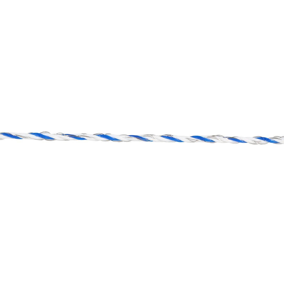 Lanko pro elektrický ohradník, průměr 2,5 mm, bílo-modré, 800 m