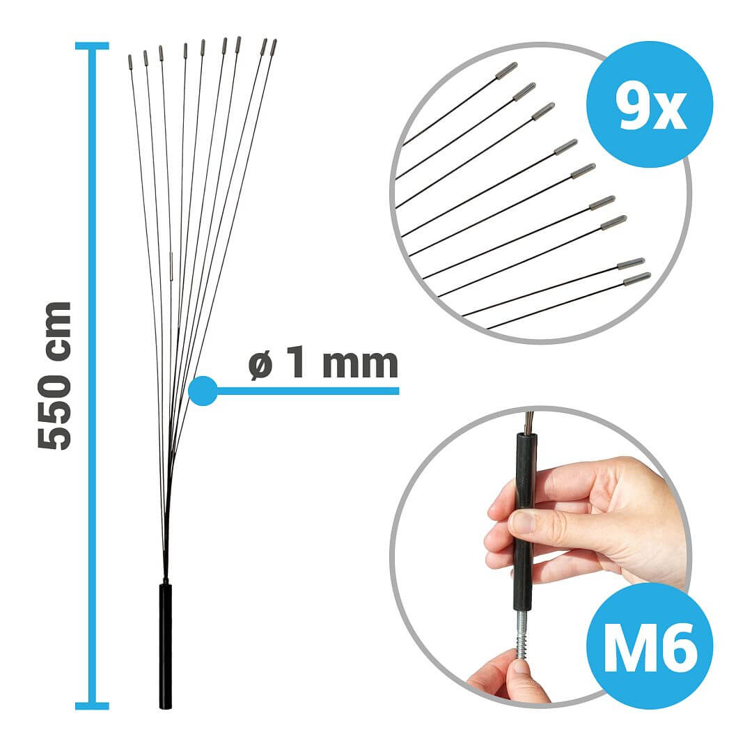 Elektrická tráva s ocelovými vodiči pro elektrický ohradník - 10 ks
