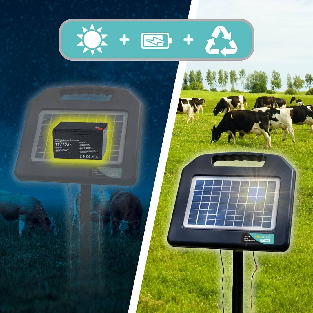 Solární přenosný zdroj pro elektrický ohradník fencee solar DUO SD05
