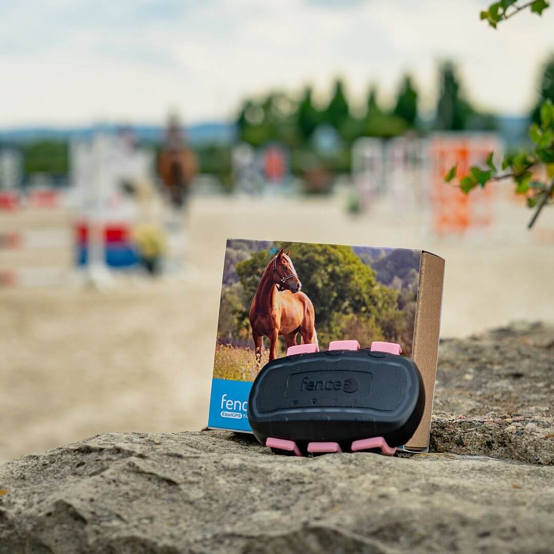Růžová fixační spona pro lokátor na koně fencee EquiGPS Track - 3 ks