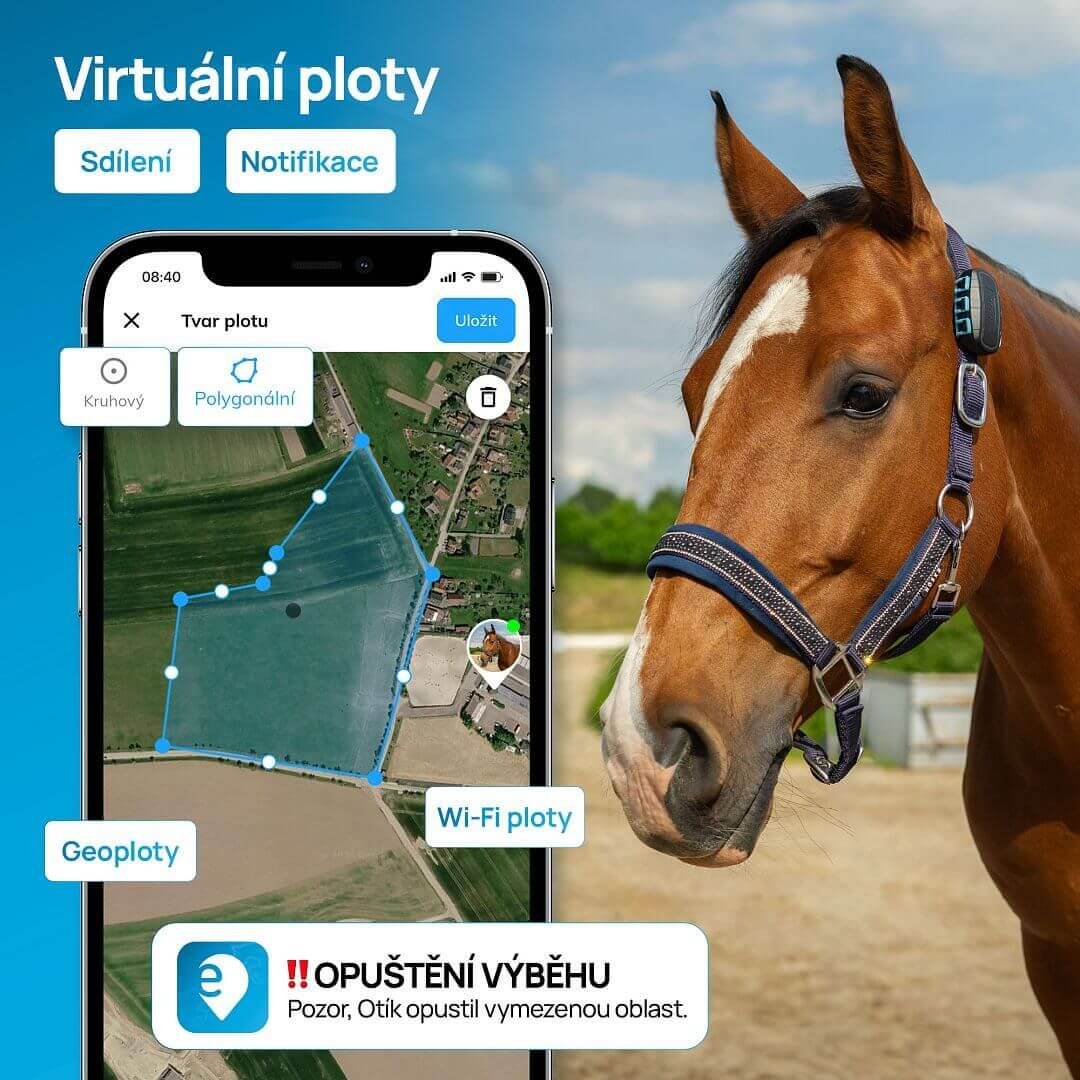 Chytrý lokátor pro koně fencee EquiGPS Track, mentolový