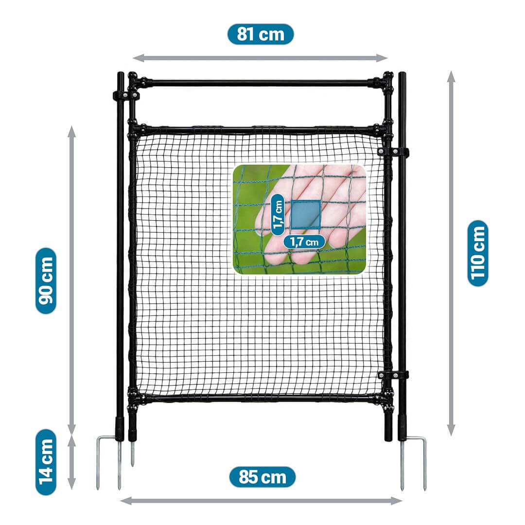 Mobilní oplocení pro psa, drůbež, branka a nevodivá síť FIX s výškou 90 cm