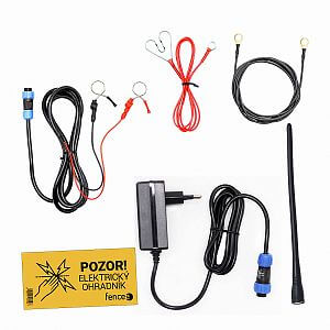 Obsah balení generátoru pro elektrické oplocení fencee energy DUO RF EDX