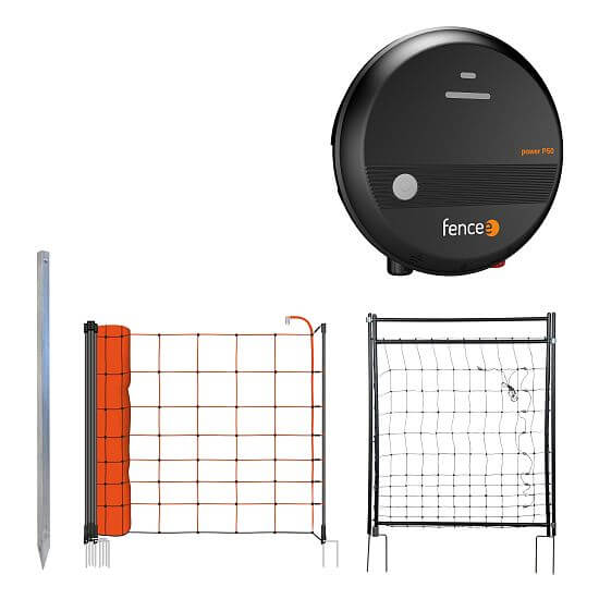 Sada s ohradníkovou elektrickou sítí pro ovce, kozy – vchodová branka 110 cm – síťový zdroj