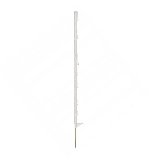 Sloupek plastový pro elektrický ohradník, délka 105 cm, 9 oček, bílý