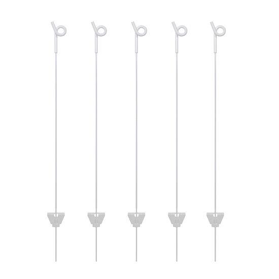 Kovový sloupek s krouceným izolátorem, délka 120 cm - 10 ks