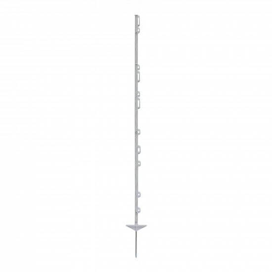Sloupek plastový pro elektrický ohradník, délka 156 cm, 11 oček, bílý
