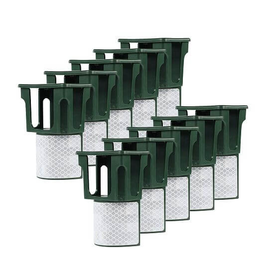 Sada PROFI adaptérů k pachovému ohradníku pro nosiče pachové látky BIO10, s reflexní páskou - 10 ks