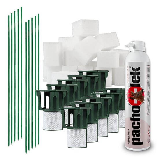 Sada pachový ohradník kolem silnic a dálnic – adaptér s nosičem pachového ohradníku 80 ks + sklolaminátový sloupek 80 ks