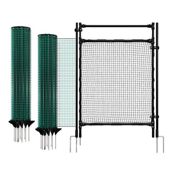 Mobilní oplocení na zahradu pro psy, slepice a ostatní drůbež, branka a nevodivé sítě FIX s výškou 80 cm