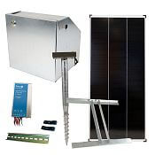 Základní sada na solární ohradník s bezpečnostní schránkou, regulátor 15 A, panel 200 W, montážní konzole