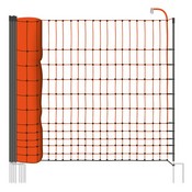 Vodivá síť elektrického ohradníku pro drůbež a kuřata, výška 112 cm, délka 50 m, dvojitý hrot