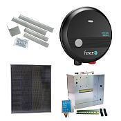 Premium solar fence kit - Complete transport box + energizer mini DUO 1 J, bracket and 40 W panel