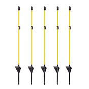 Sklolaminátová tyčka pro elektrický ohradník 110 cm s nášlapem, hrotem a 3 izolátory - 10 ks